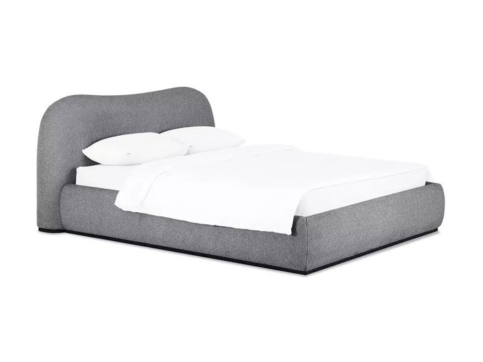 Кровать Patti 160х200 серого цвета без подъемного механизма - купить Кровати для спальни по цене 116730.0