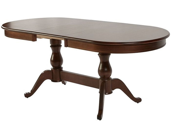 Стол раздвижной Фабрицио темно-коричневого цвета - купить Обеденные столы по цене 42785.0