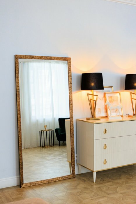 Напольное зеркало Dorado 90х190 золотого цвета - лучшие Напольные зеркала в INMYROOM