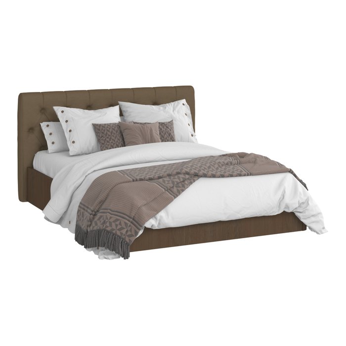 Кровать Сиена 180х200 коричневого цвета и подъемным механизмом - лучшие Кровати для спальни в INMYROOM