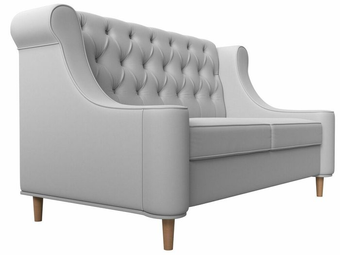 Прямой диван Бронкс белого цвета (экокожа) - лучшие Прямые диваны в INMYROOM