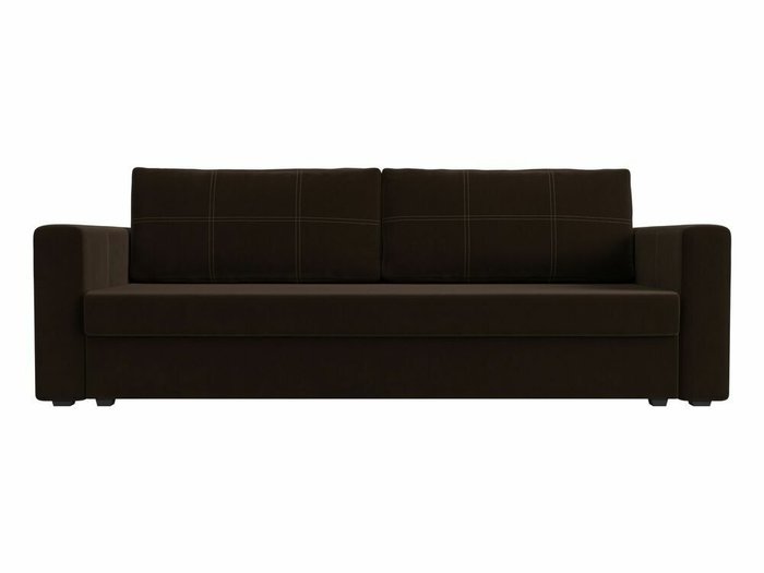 Диван-кровать Лига 006 темно-коричневого цвета  - купить Прямые диваны по цене 26999.0