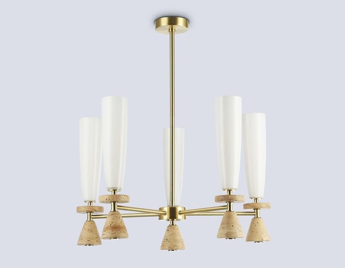 Люстра на штанге Ceramo Modern LH75371 (стекло, цвет белый) - лучшие Подвесные люстры в INMYROOM