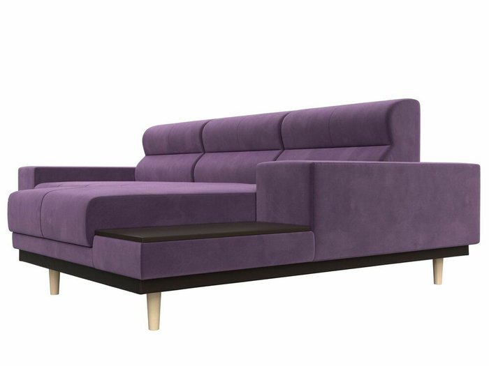 Угловой диван-кровать Леонардо сиреневого цвета правый угол - лучшие Угловые диваны в INMYROOM