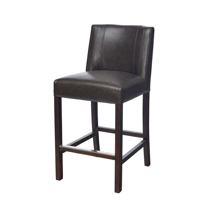 Барный стул Cadi Counter черного цвета на деревянных ножках
