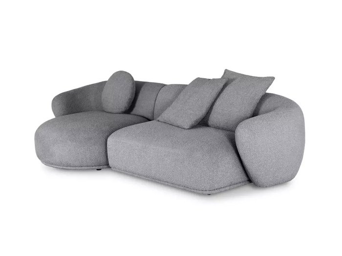 Модульный диван Fabro M серого цвета левый - лучшие Прямые диваны в INMYROOM