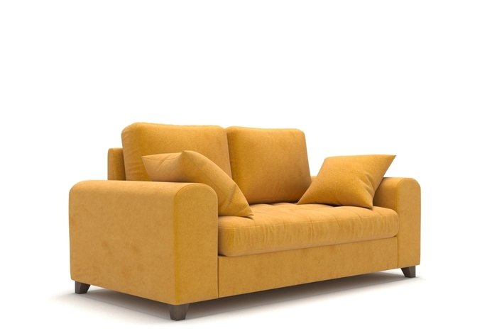 Диван Vittorio MT двухместный желтый - купить Прямые диваны по цене 52400.0