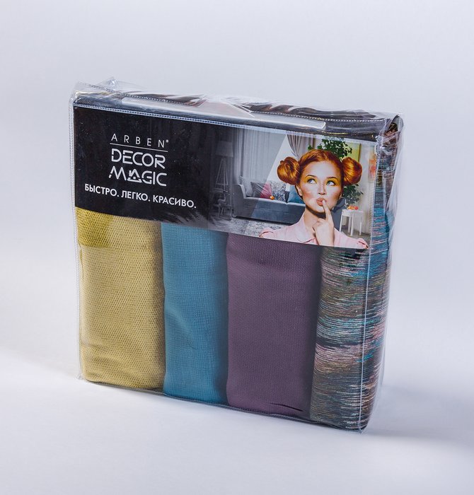 Комплект чехлов для подушек Alina Wave Mustard из полиэстера - купить Декоративные подушки по цене 11203.0
