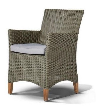 Кресло "Пестум"  светло-серое с серой подушкой