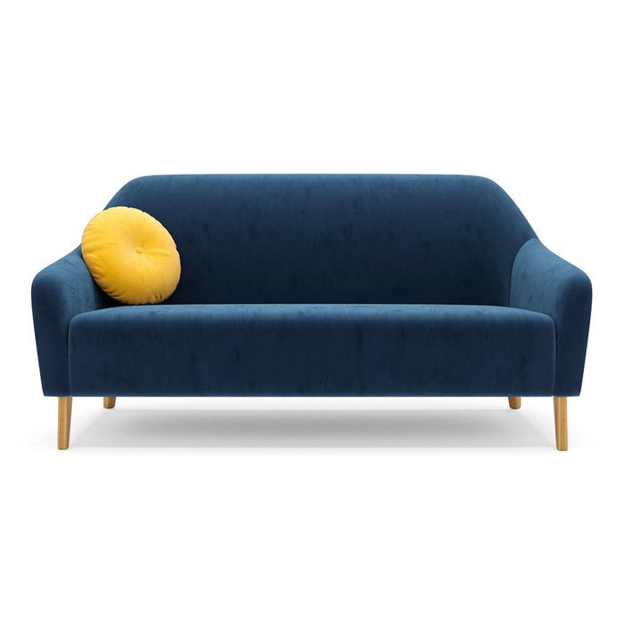 Трехместный диван Miami lux синего цвета - купить Прямые диваны по цене 58700.0