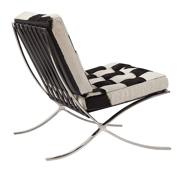 Кресло Barcelona Chair Кожа Пони Класса Премиум - купить Интерьерные кресла по цене 127500.0