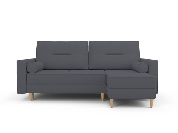 Угловой диван-кровать Вестор темно-серого цвета