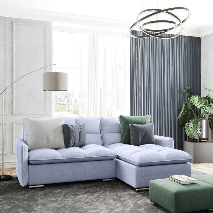 Модульный угловой диван-кровать Сидней сиреневого цвета - купить Угловые диваны по цене 204278.0