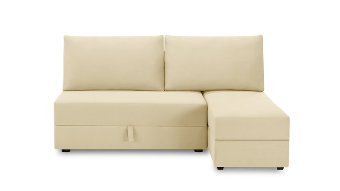 Угловой диван-кровать с оттоманкой Джелонг Лайт бежевого цвета - купить Угловые диваны по цене 65000.0