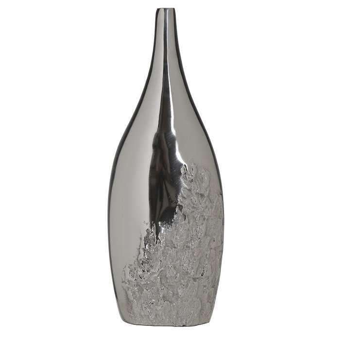 Алюминиевая ваза серебристого цвета