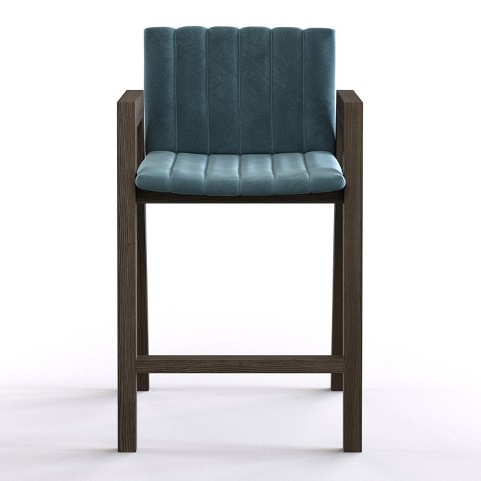 Полубарный стул FIve коричнево-голубого цвета - лучшие Барные стулья в INMYROOM