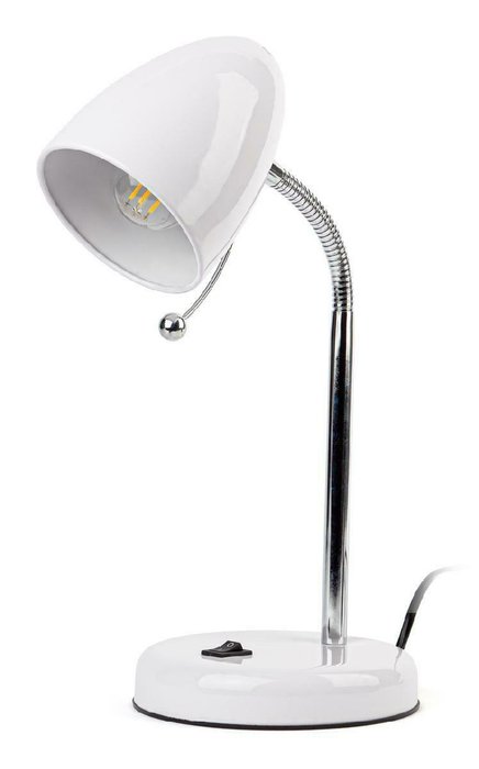 Настольная лампа N-116 Б0047200 (металл, цвет белый) - лучшие Рабочие лампы в INMYROOM