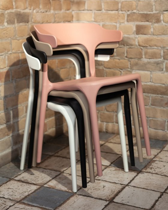 Стул Neo пластик пыльно-розового цвета - лучшие Обеденные стулья в INMYROOM