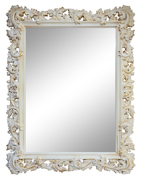 Зеркало в раме Фрея Слоновая кость золото с патиной