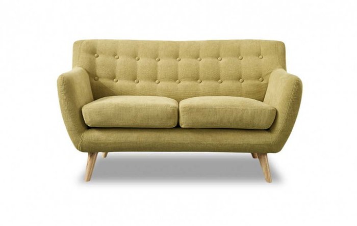 Прямой диван Copenhagen желто-зеленого цвета
