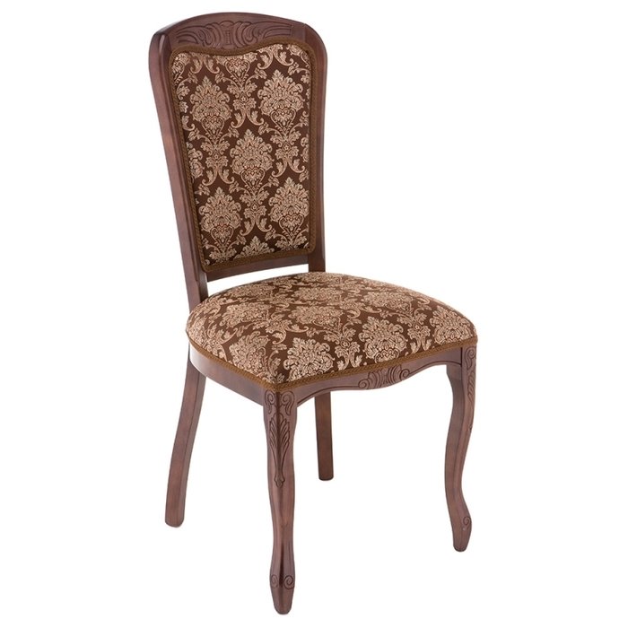 Обеденный стул Клето с обивкой шоколадного цвета