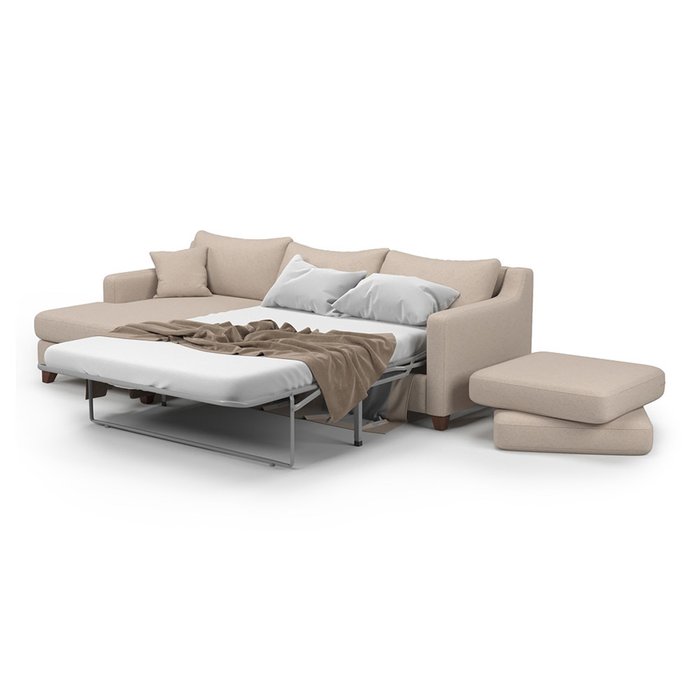 Угловой диван-кровать Mendini SFR бежевого цвета - лучшие Угловые диваны в INMYROOM