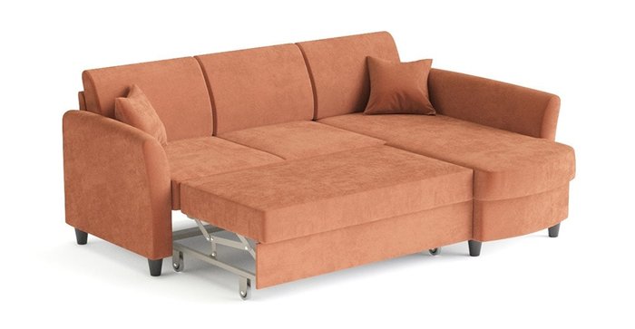 Угловой диван-кровать Катарина оранжевого цвета - купить Угловые диваны по цене 64500.0