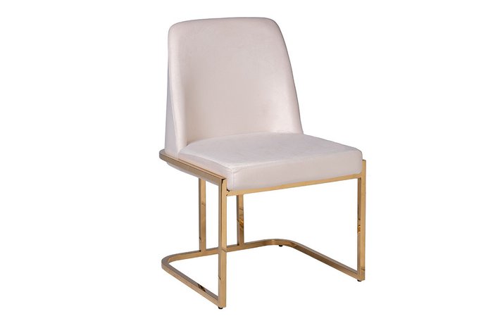 Стул в обивке из велюра кремового цвета - купить Обеденные стулья по цене 40600.0