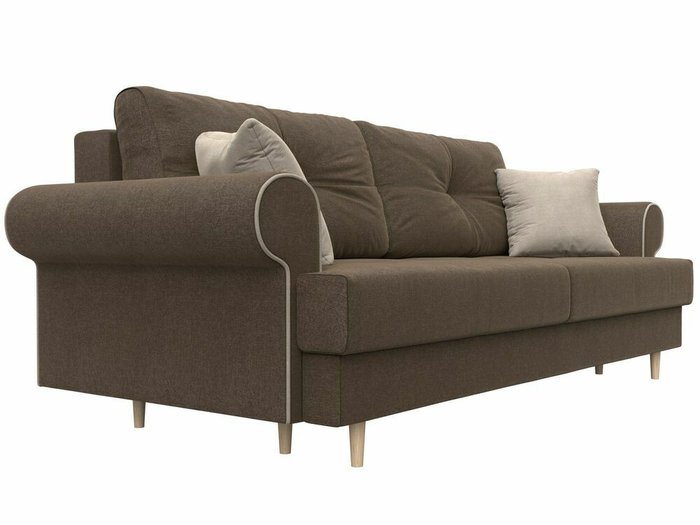 Прямой диван-кровать Сплин коричневого цвета - лучшие Прямые диваны в INMYROOM