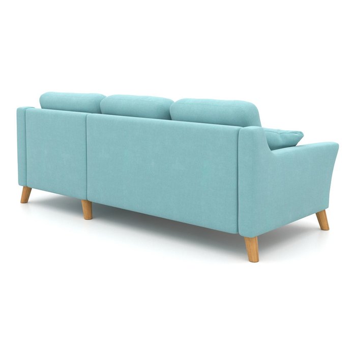 Угловой диван-кровать Raf EKH голубой - лучшие Угловые диваны в INMYROOM