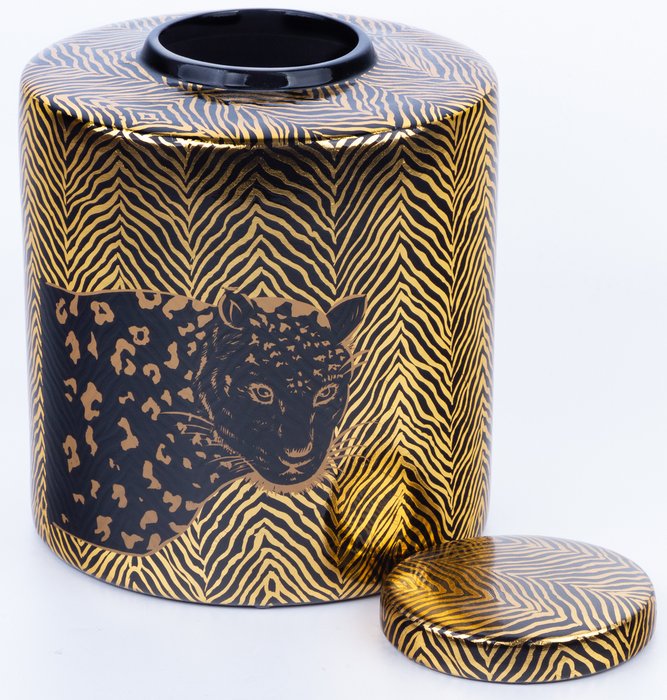 Ваза с крышкой Леопард золотого цвета - купить Вазы  по цене 12520.0