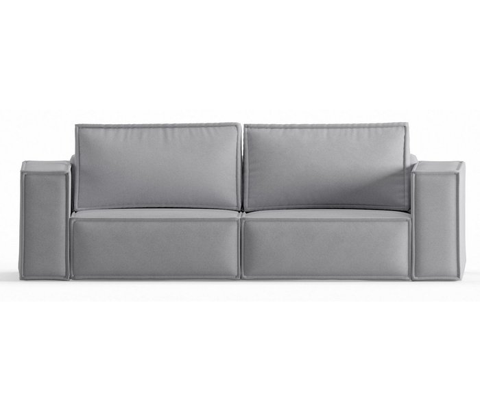 Диван-кровать из велюра Ли Рой светло-серого цвета - купить Прямые диваны по цене 41590.0