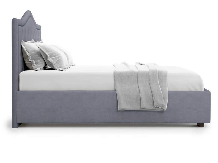 Кровать Tibr без подъемного механизма 160х200 серого цвета - лучшие Кровати для спальни в INMYROOM