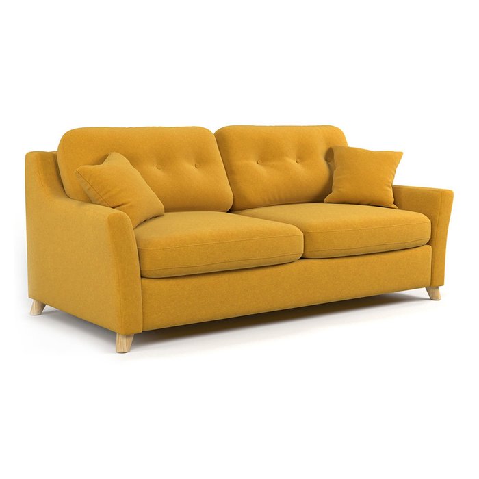 Диван-кровать Raf SF трехместный желтого цвета