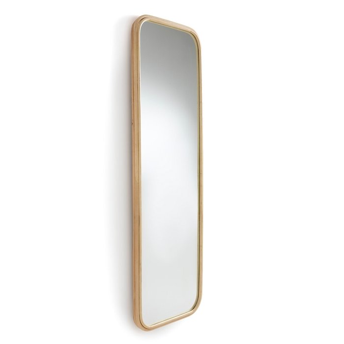 Настенное зеркало Nogu 51х160 бежевого цвета - купить Настенные зеркала по цене 24131.0