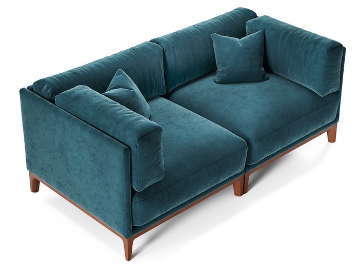 Диван Case синего цвета - купить Прямые диваны по цене 155800.0