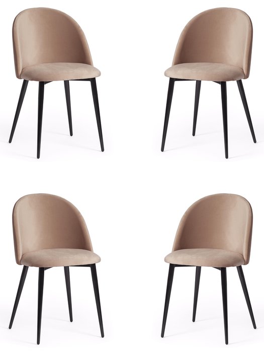 Набор из четырех стульев Monro бежевого цвета