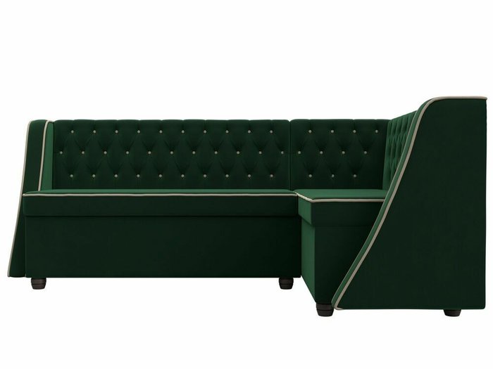 Кухонный угловой диван Лофт зеленого цвета правый угол - купить Угловые диваны по цене 50999.0