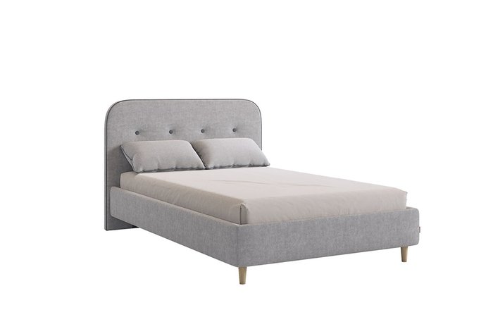 Кровать Лео 120х200 серого цвета без подъемного механизма