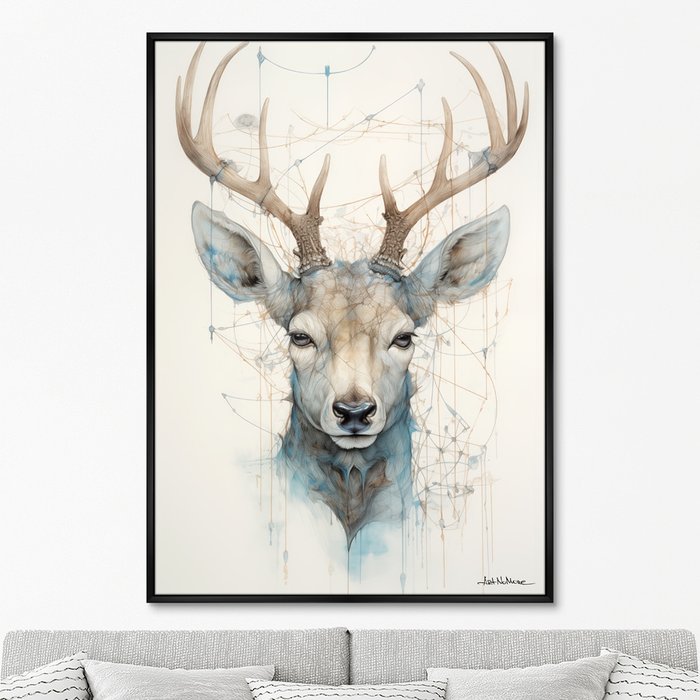 Репродукция картины Enchanted Deer, No 1, 2024г. - купить Картины по цене 24999.0