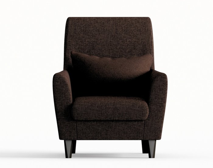 Кресло из рогожки Кастилия коричневого цвета - купить Интерьерные кресла по цене 10190.0