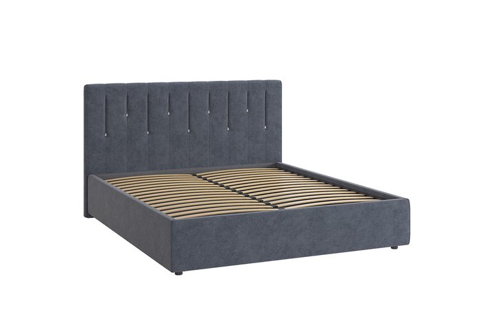 Кровать Кристи 2 160х200 темно-синего цвета без подъемного механизма - купить Кровати для спальни по цене 33980.0