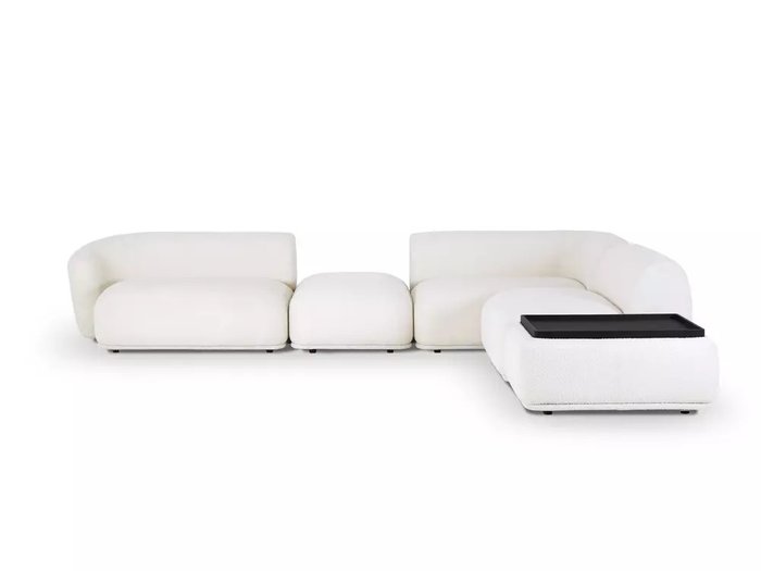 Угловой модульный диван Fabro белого цвета - купить Угловые диваны по цене 431010.0