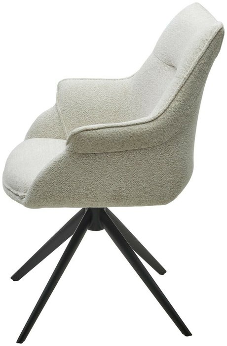 Стул Ove вращающийся бело-бежевого цвета - купить Обеденные стулья по цене 13100.0