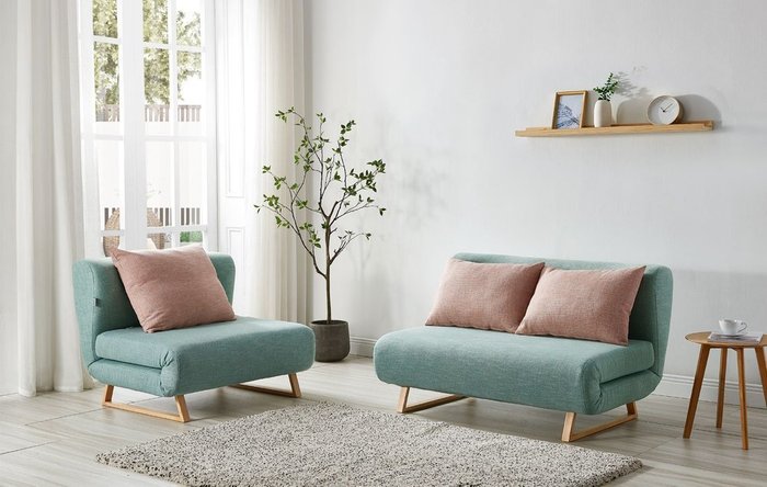 Кресло-кровать Rosy мятного цвета - лучшие Интерьерные кресла в INMYROOM