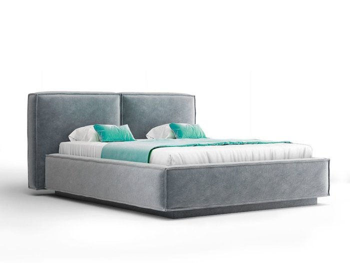 Кровать Verde серого цвета с ортопедическим основанием 180х200 - купить Кровати для спальни по цене 33096.0