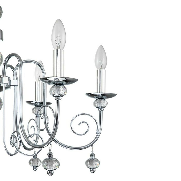 Подвесная люстра SHINE 678/6PL Chrome (металл, цвет хром) - лучшие Подвесные люстры в INMYROOM Подвесная люстра SHINE 678/6PL Chrome (металл, цвет хром) - лучшие Подвесные люстры в INMYROOM