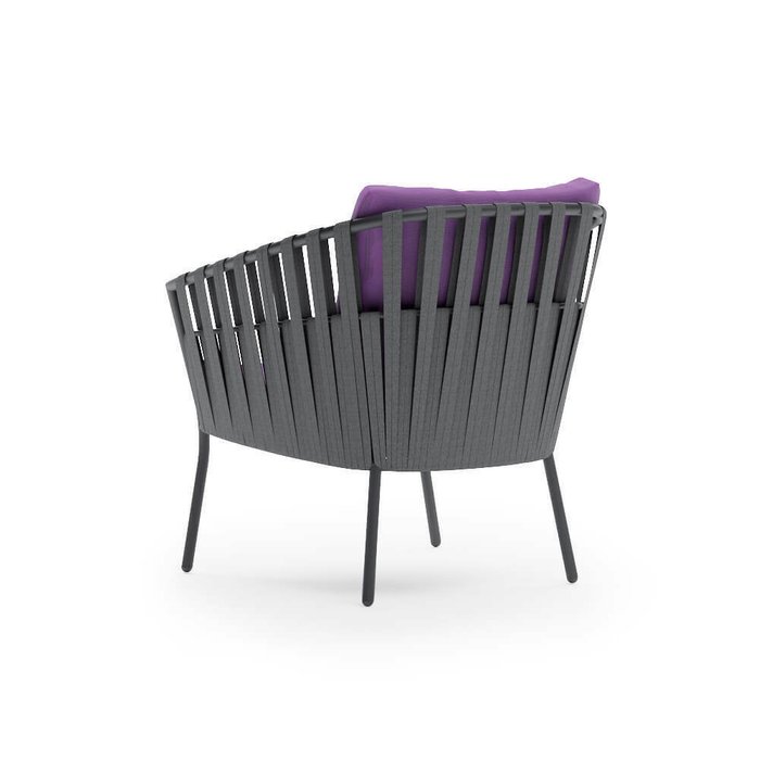 Кресло садовое Бора-бора серо-фиолетового цвета - лучшие Садовые кресла в INMYROOM