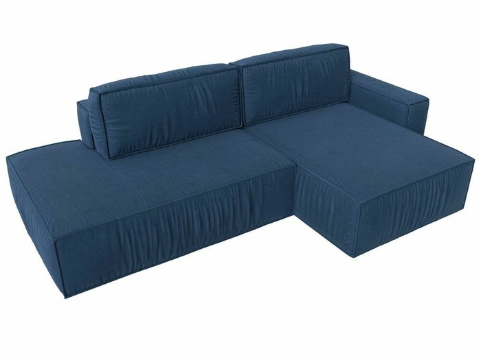 Угловой диван-кровать Прага модерн синего цвета правый угол - купить Угловые диваны по цене 67990.0
