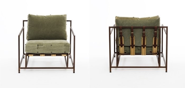 Кресло Милитари на металлокаркасе - купить Интерьерные кресла по цене 60000.0